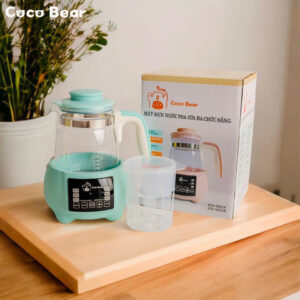 Bình hâm sữa, khử clo Coco Bear màu xanh