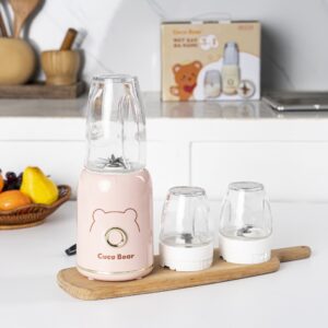 Bộ máy xay ăn dặm 3 cối Coco Bear màu hồng