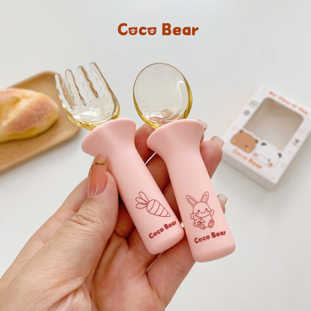 Set thìa dĩa ăn dặm cho bé Coco Bear